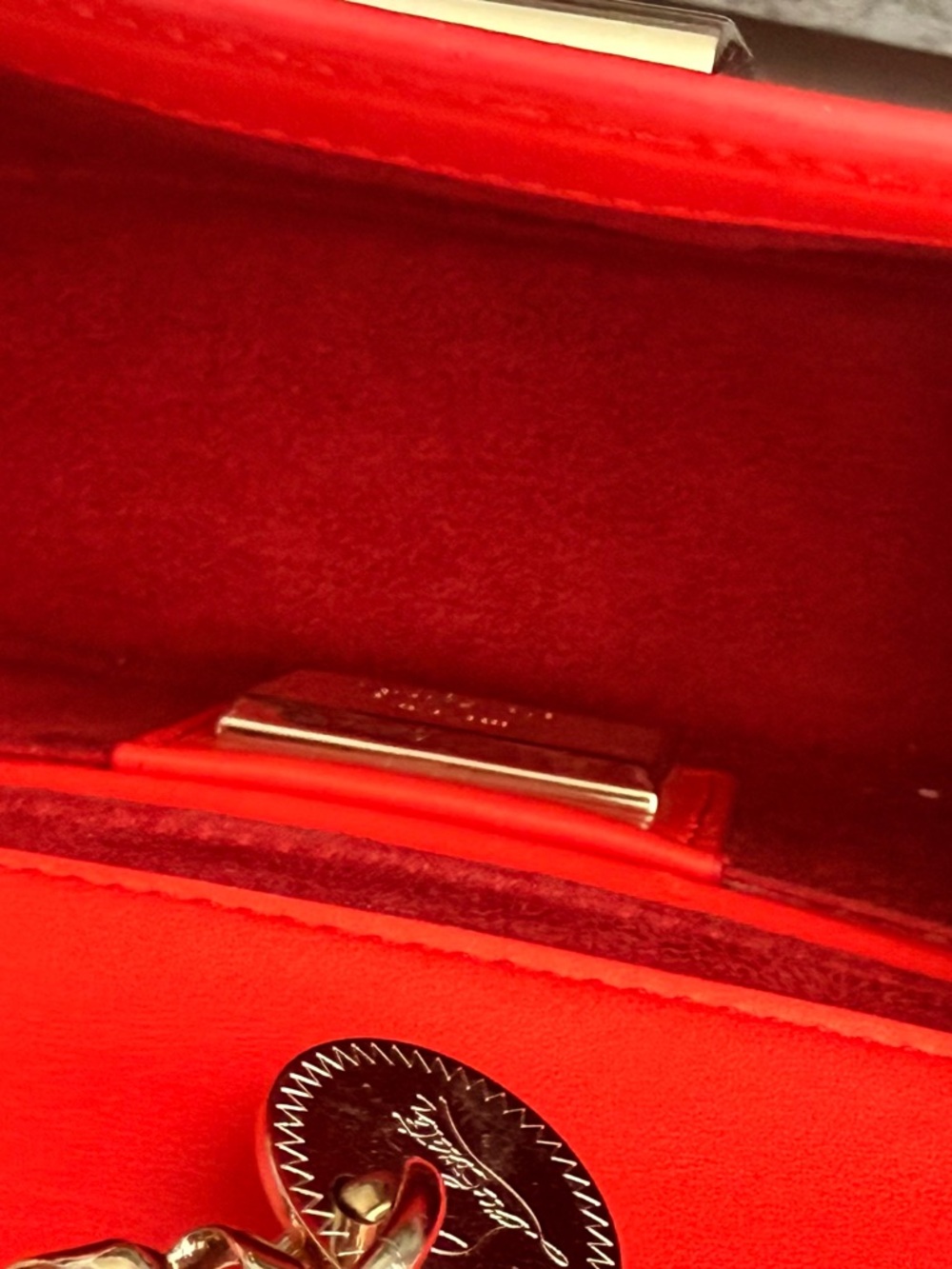 NEW Rare CHRISTIAN LOUBOUTIN Sweet Charity leopard red Leather Shoulder Bag - Picture 13 of 13
